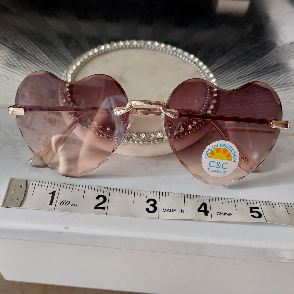 C&C California Heart Shaped Sunglasses Great Summer Trendy Shades
